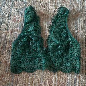 Emerald green bralette